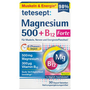 tetesept Magnesium 500 + B12 300Âµg (30 Stk.) 42,8g – Produktbild