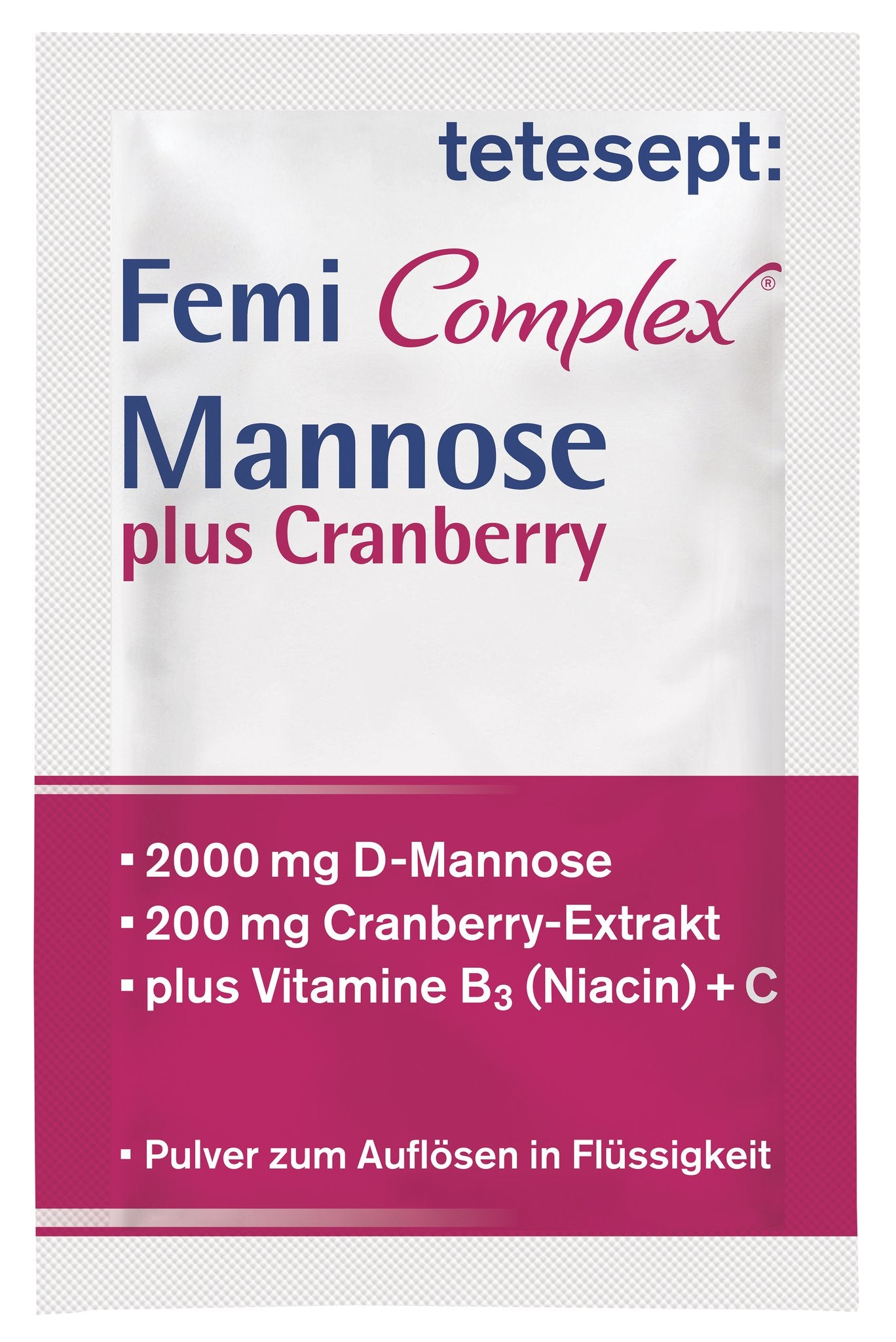 tetesept Femi Complex Mannose + Cranberry (8 Stk.) 23,3g – Produktbild