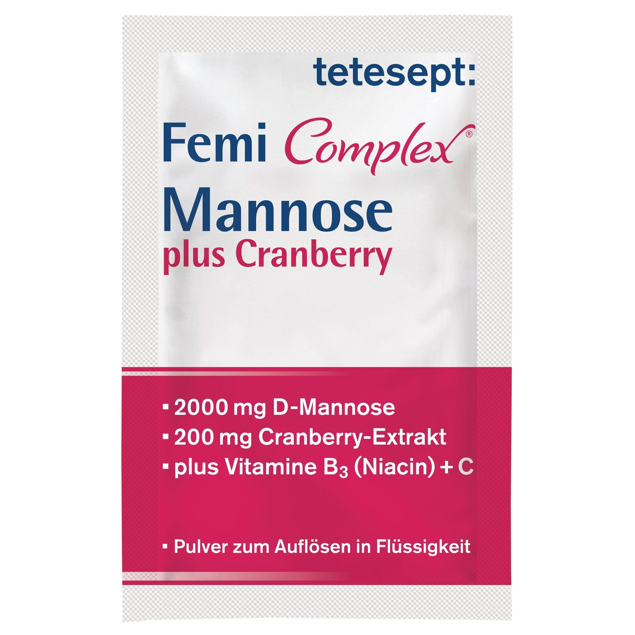 tetesept Femi Complex Mannose + Cranberry (8 Stk.) 23,3g – Produktbild