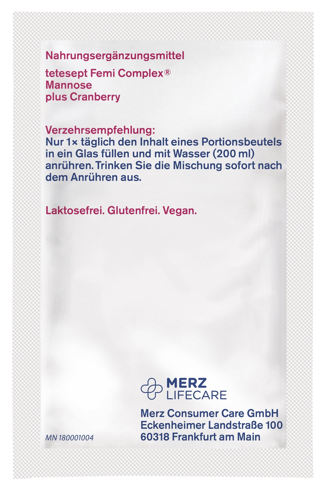 tetesept Femi Complex Mannose + Cranberry (8 Stk.) 23,3g – Produktbild