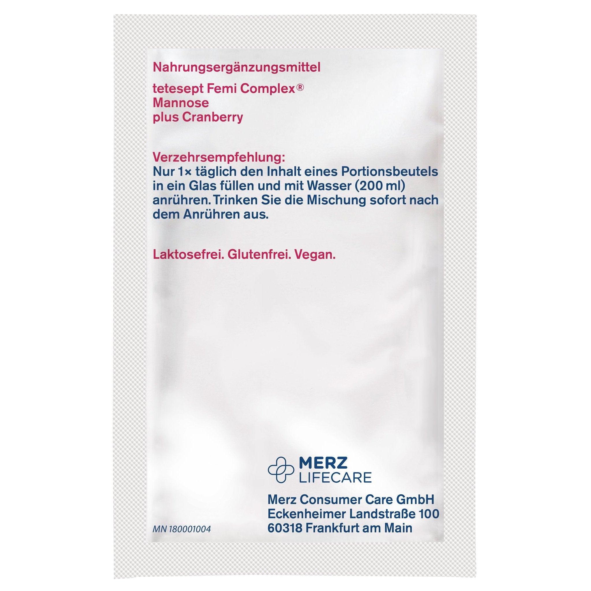 tetesept Femi Complex Mannose + Cranberry (8 Stk.) 23,3g – Produktbild