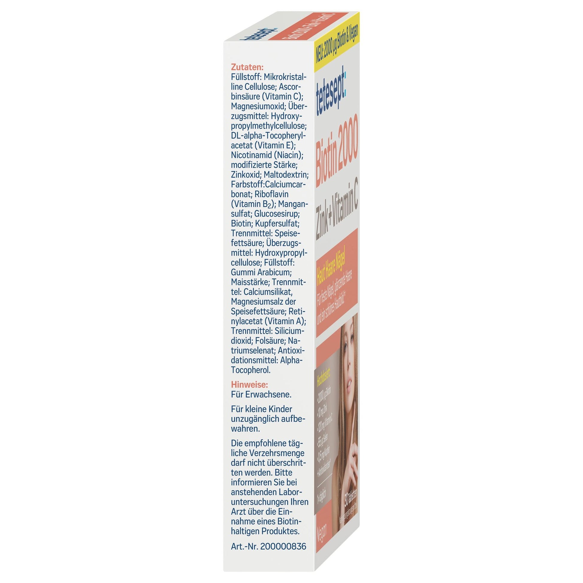 tetesept Biotin 2000 (30 Stk.) 18g – Produktbild
