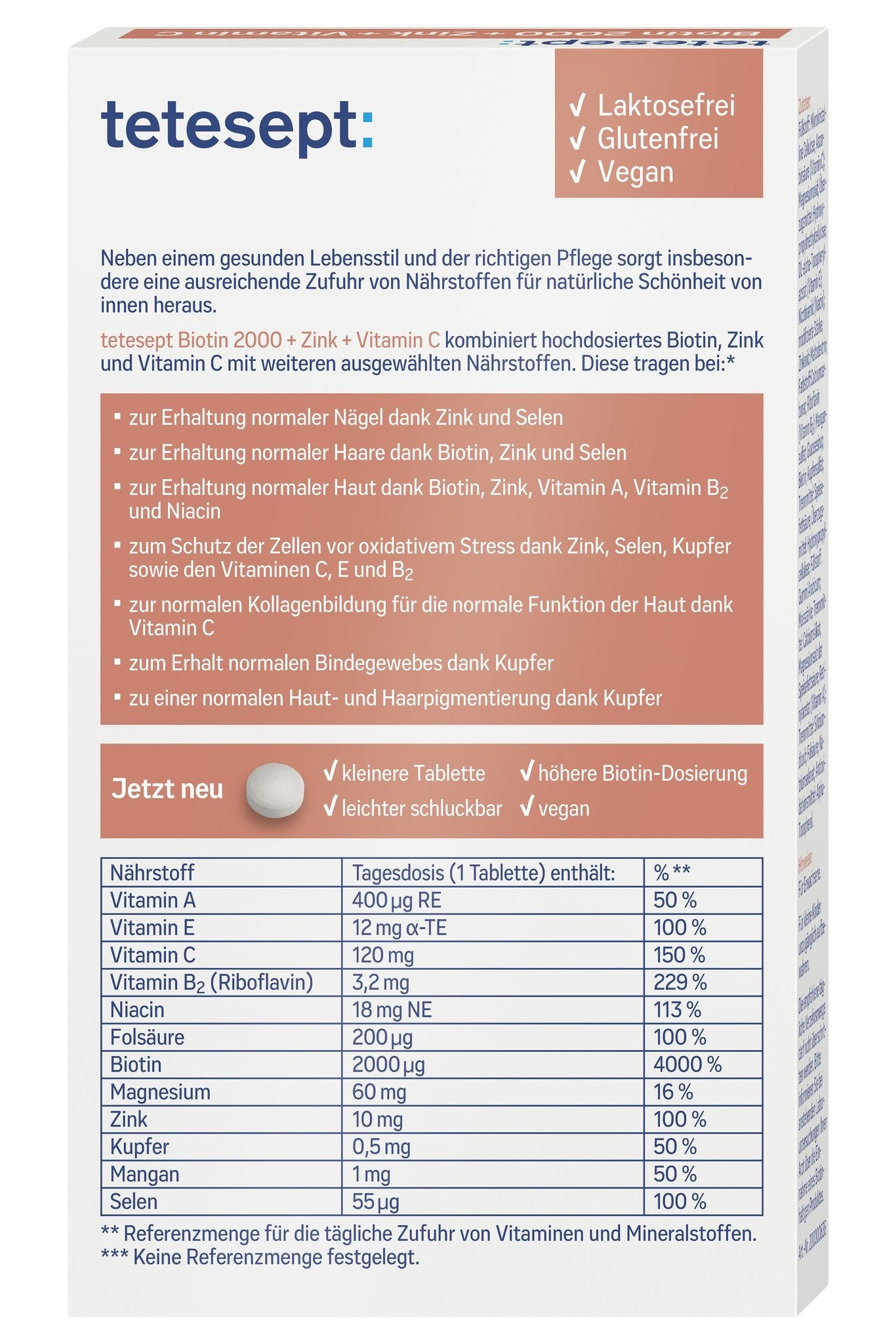 tetesept Biotin 2000 (30 Stk.) 18g – Produktbild