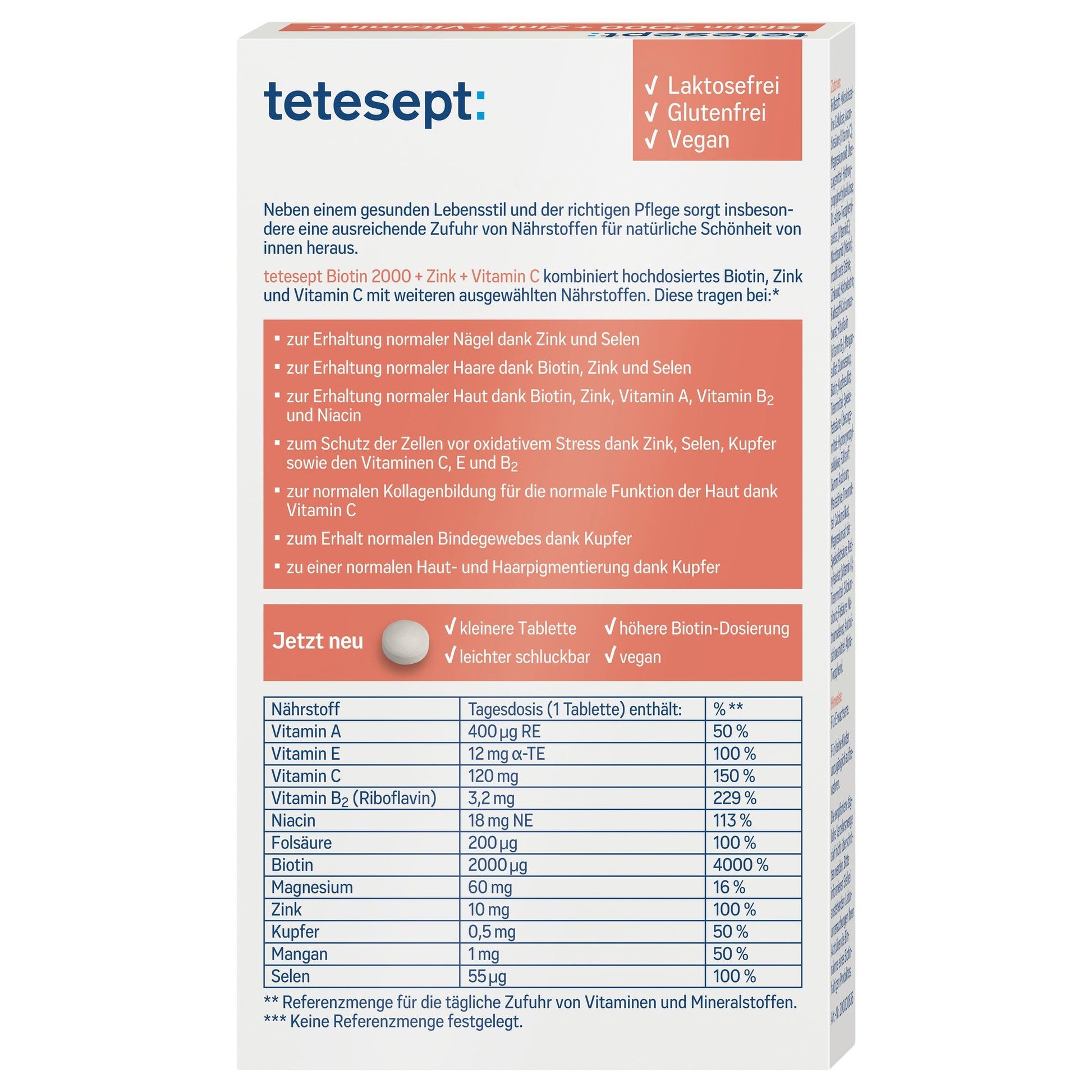 tetesept Biotin 2000 (30 Stk.) 18g – Produktbild