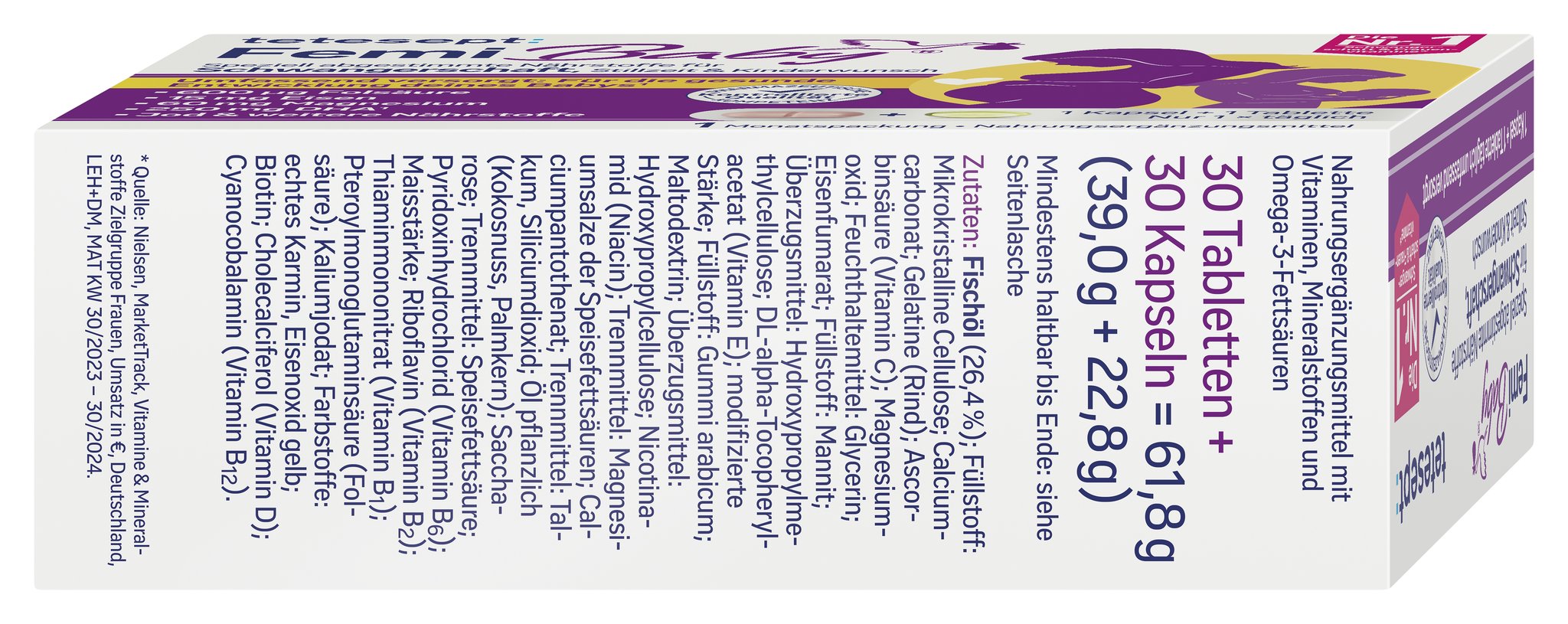 tetesept Femi Baby (30 Tabl. + 30 Kaps.) 61,8g – Produktbild