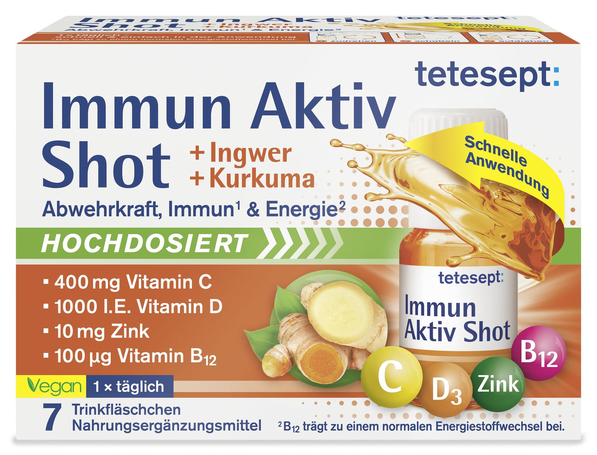 tetesept Immun Aktiv Shot (7 Stk.) 78,3ml – Produktbild