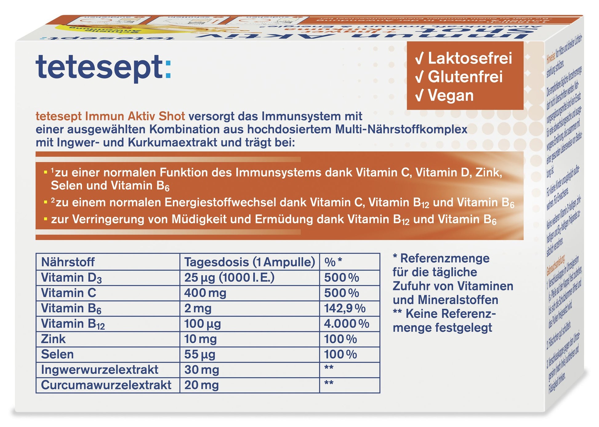 tetesept Immun Aktiv Shot (7 Stk.) 78,3ml – Produktbild