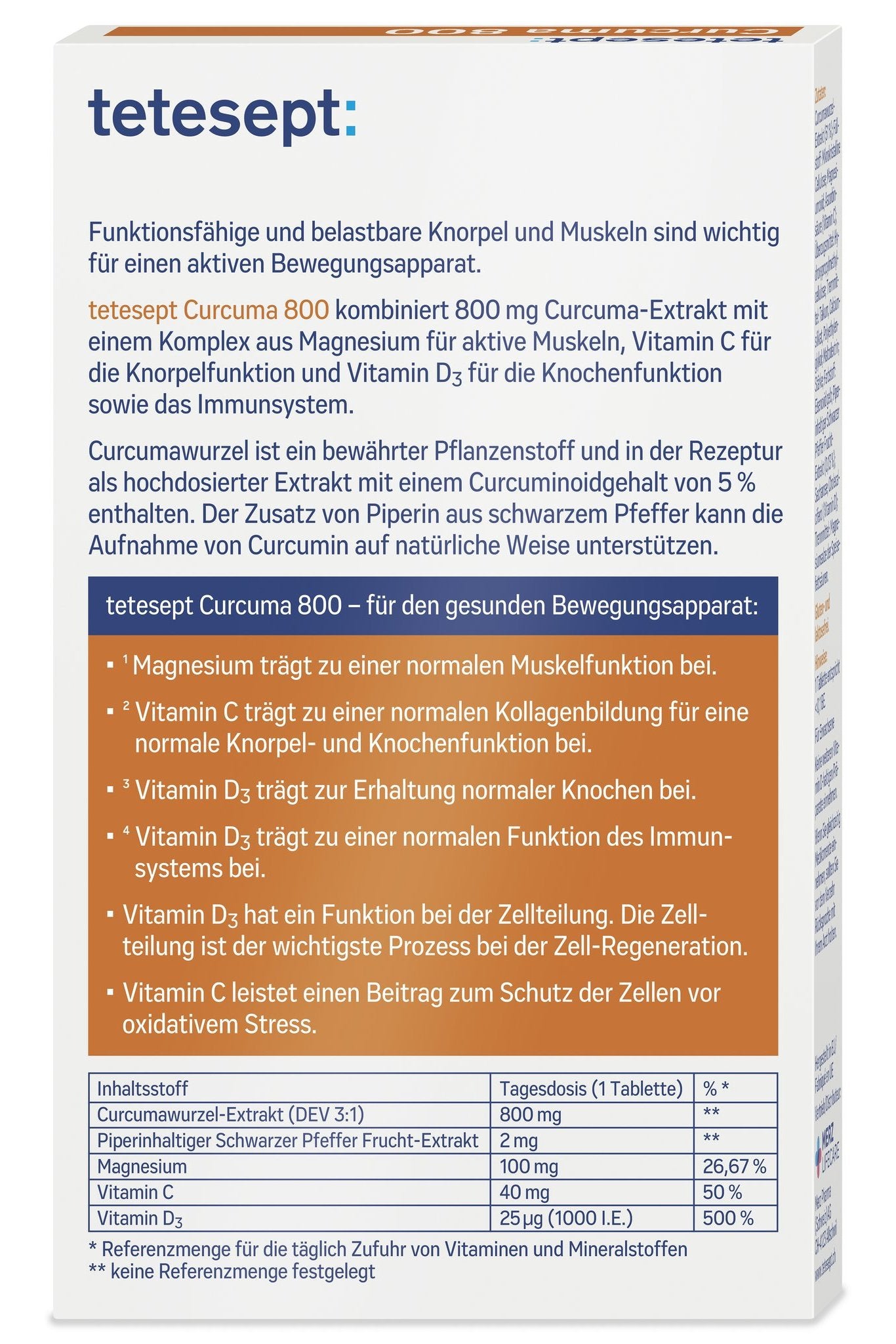 tetesept Curcuma 800 (30 Stk.) – Produktbild