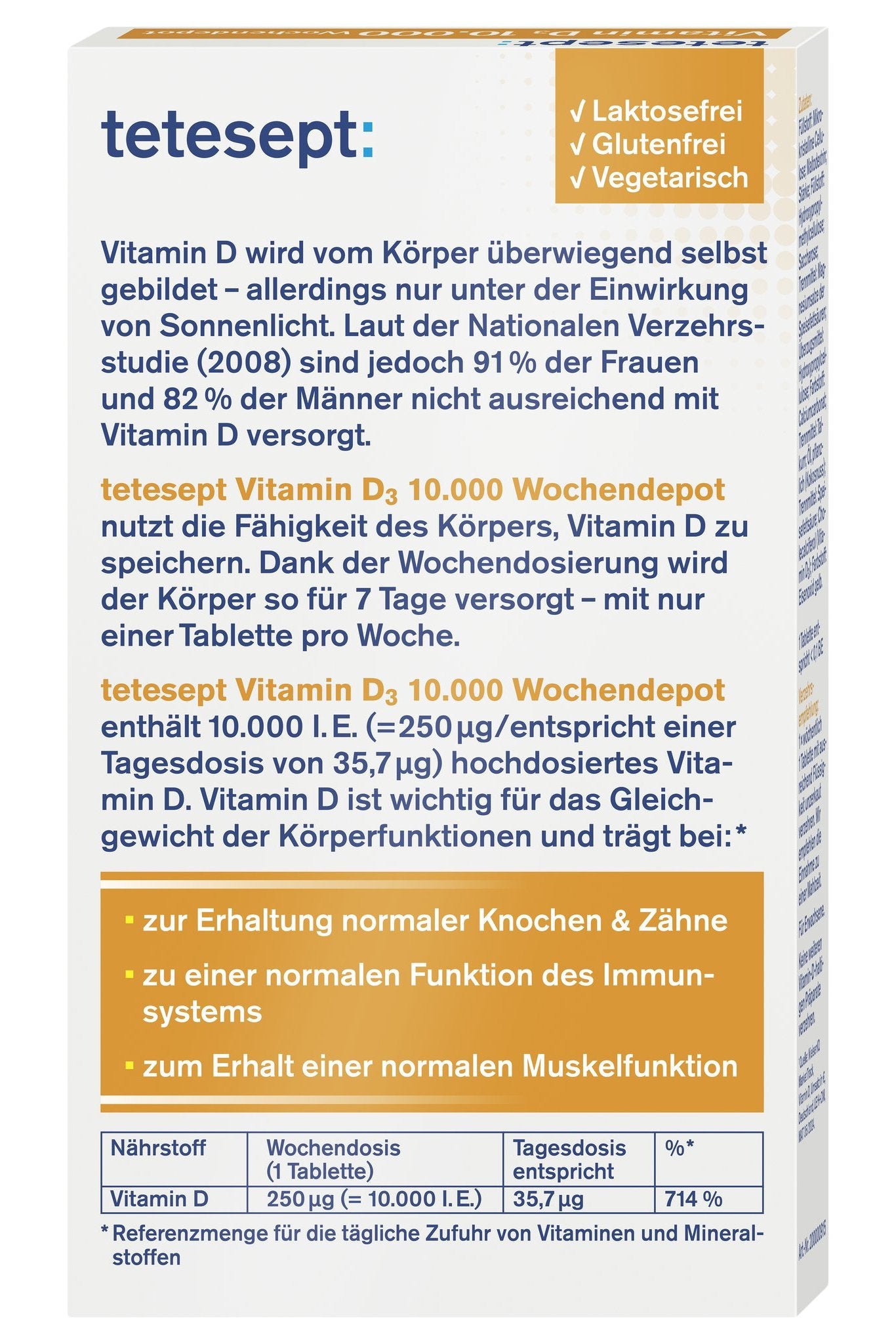 tetesept Vitamin D3 10000 (12 Stk.) – Produktbild