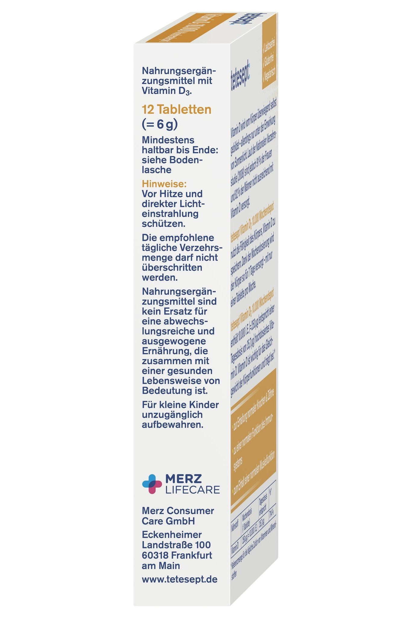 tetesept Vitamin D3 10000 (12 Stk.) – Produktbild