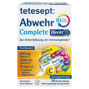 tetesept Abwehr Complete Direkt Sticks, 20 Nahrungsergänzungssticks in Packung