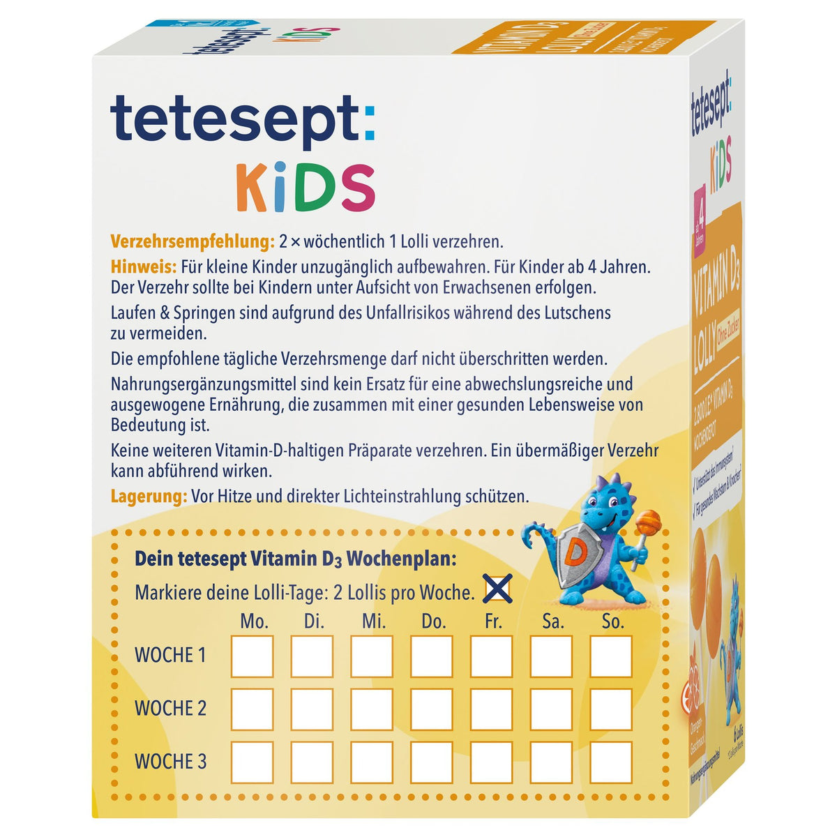 6er Set tetesept Kids Vitamin D3 Lolly
