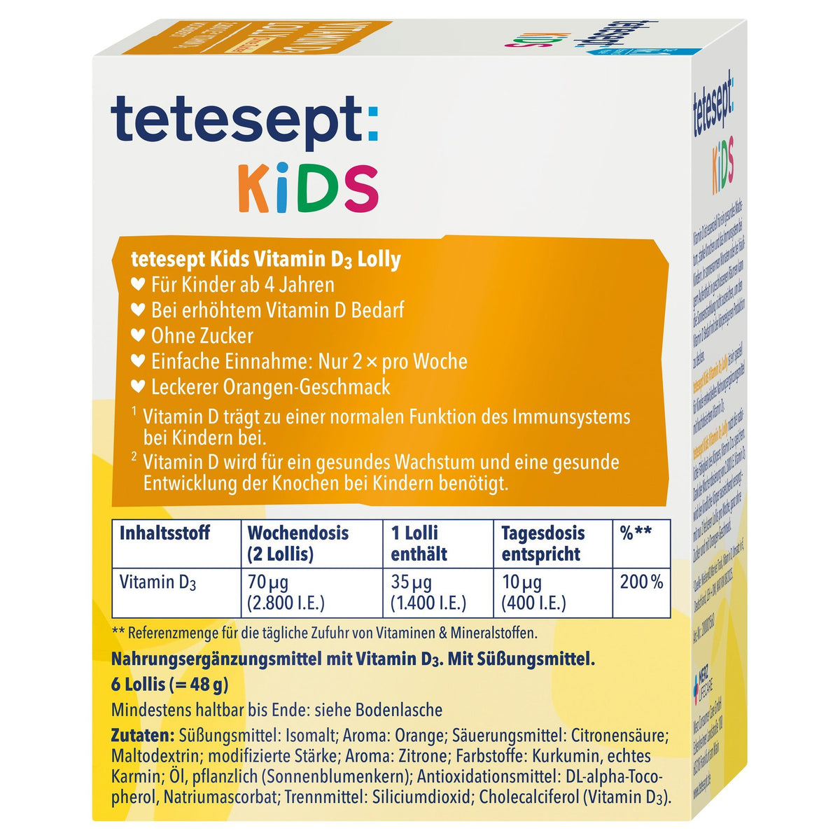 3er Set tetesept Kids Vitamin D3 Lolly