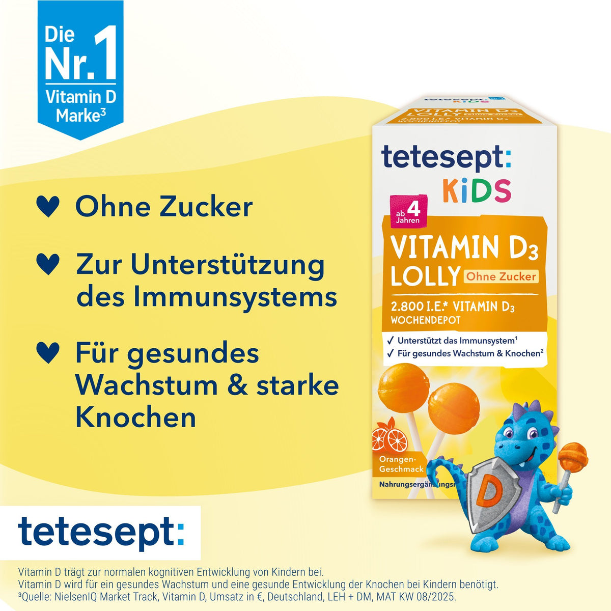 3er Set tetesept Kids Vitamin D3 Lolly