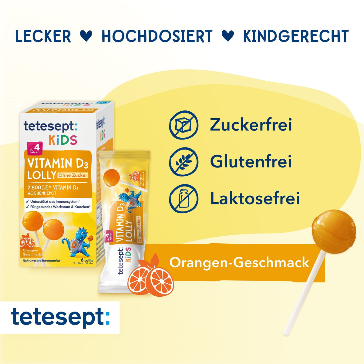 6er Set tetesept Kids Vitamin D3 Lolly