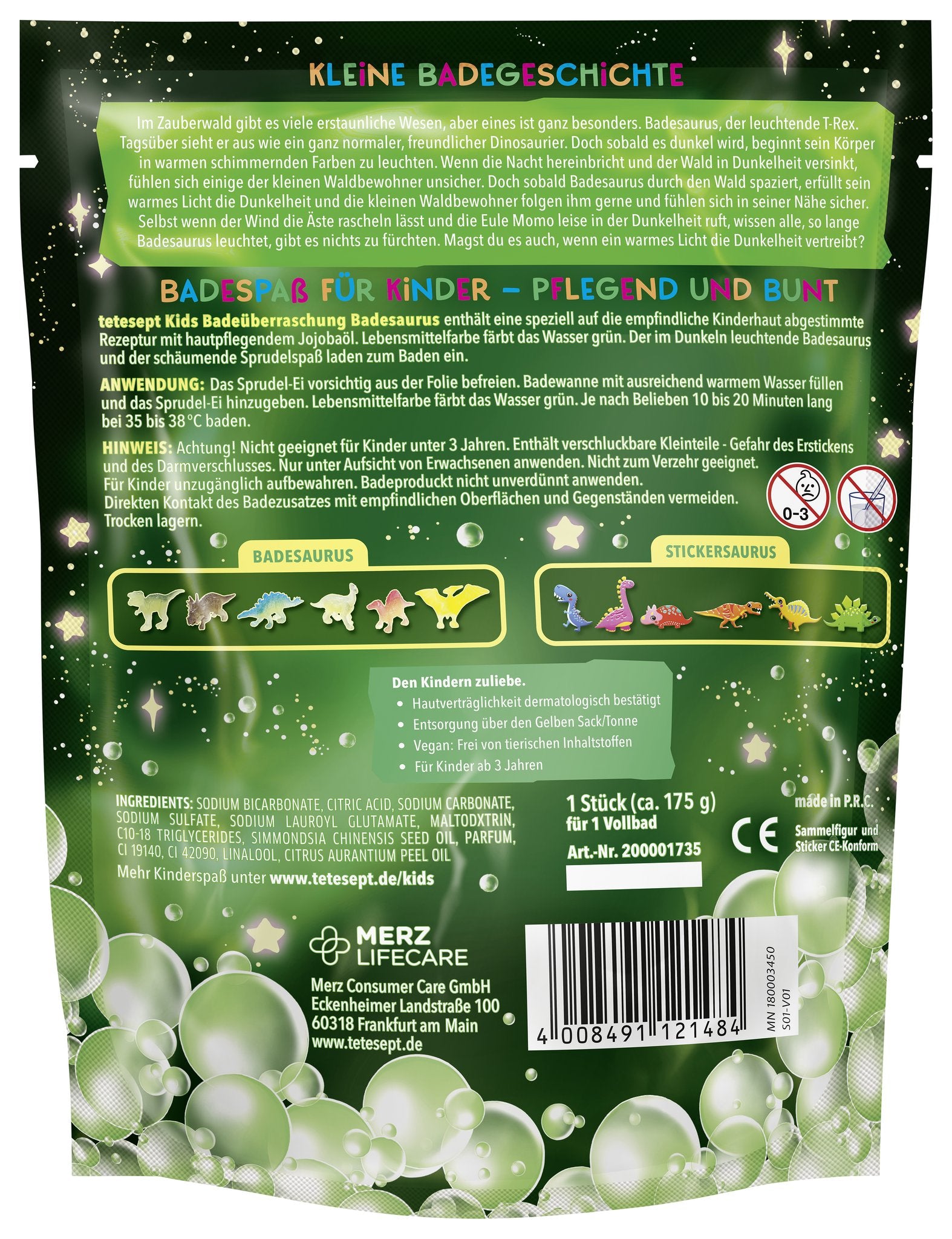 tetesept Kids BadeÃ¼berraschung Badesaurus (17,5 g) – Produktbild