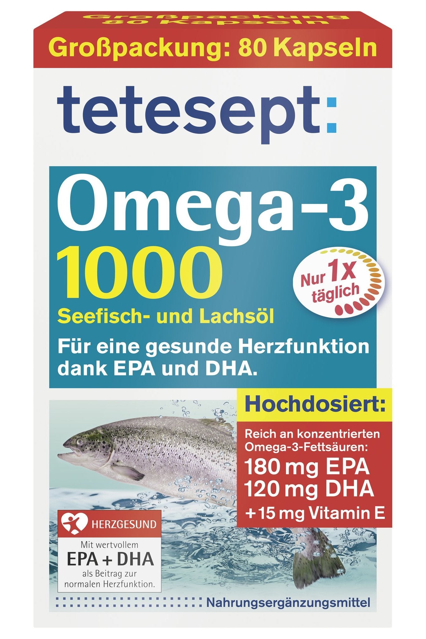 tetesept Omega-3 1000 (80 Stk.) – Produktbild