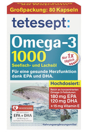 tetesept Omega-3 1000 (80 Stk.) – Produktbild