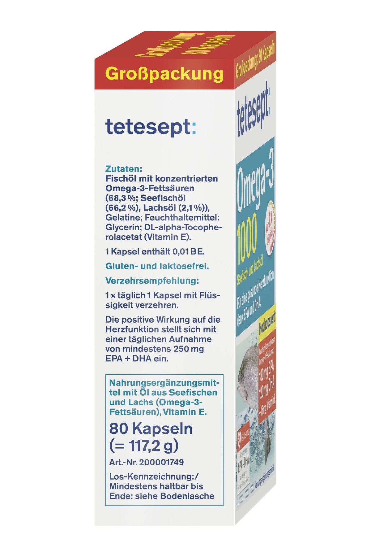tetesept Omega-3 1000 (80 Stk.) – Produktbild
