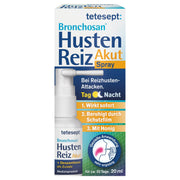 tetesept Bronchosan HustenReiz Akut Spray: Sprühflasche auf der Vorderseite, 20 ml