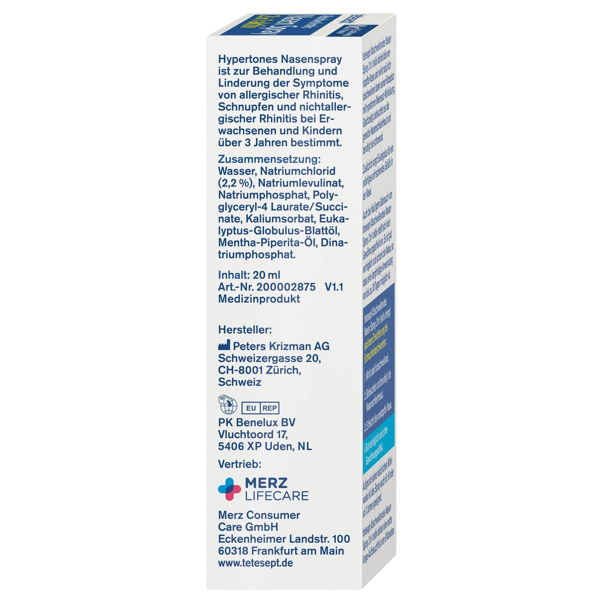 3er Set tetesept Abschwellendes Nasen Spray 2 in 1 aktiv