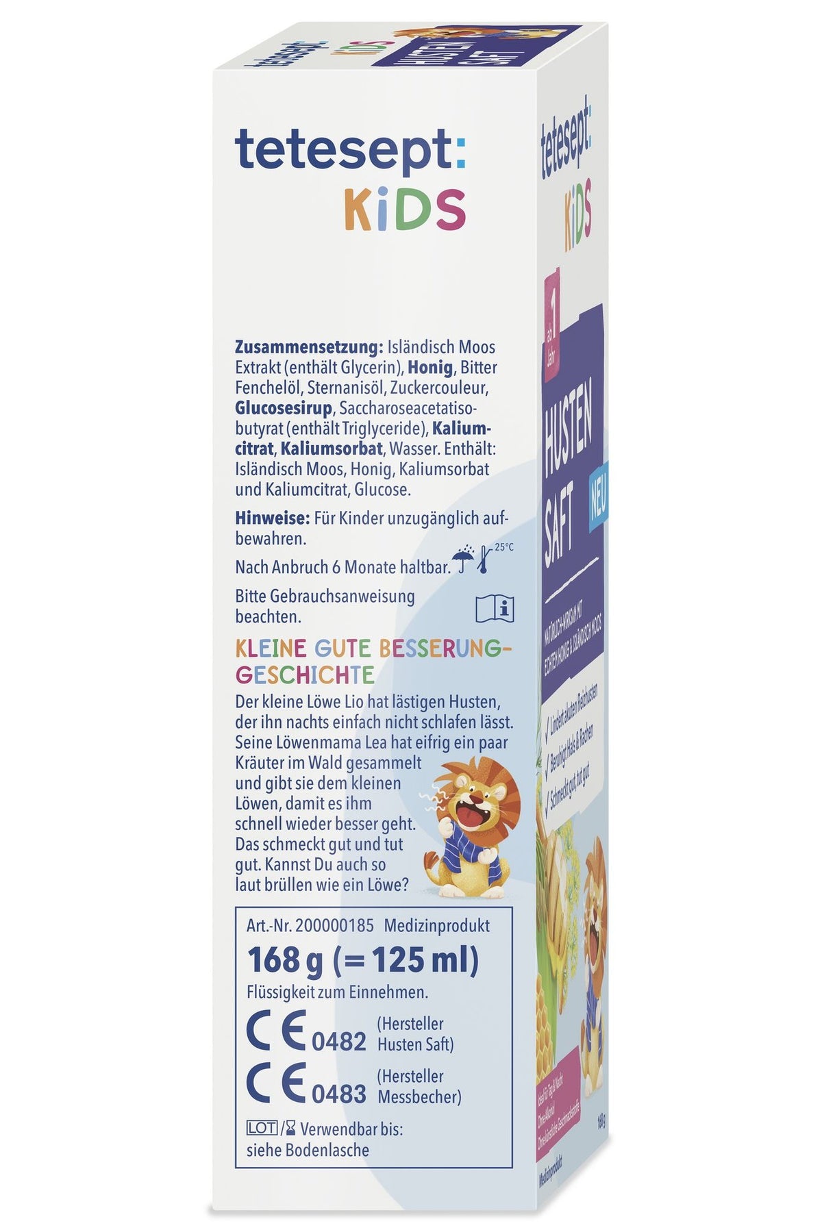tetesept Kids Hustensaft (168 g) – Produktbild