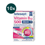 10er Set tetesept Vitamin B12 500 Direkt Sticks