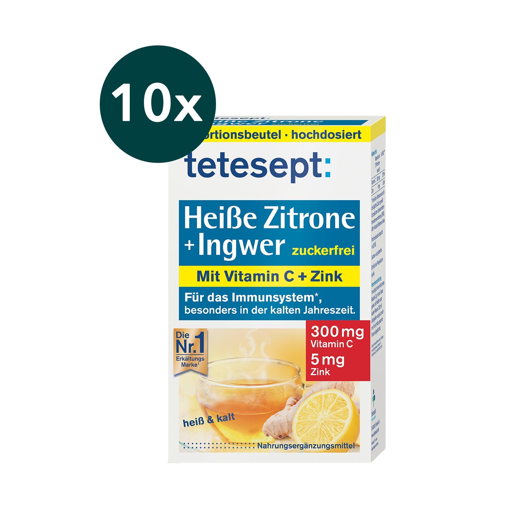 10er Set tetesept Heiße Zitrone mit Ingwer