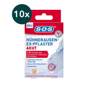 10er Set SOS Hühneraugen-Ex-Pflaster AKUT