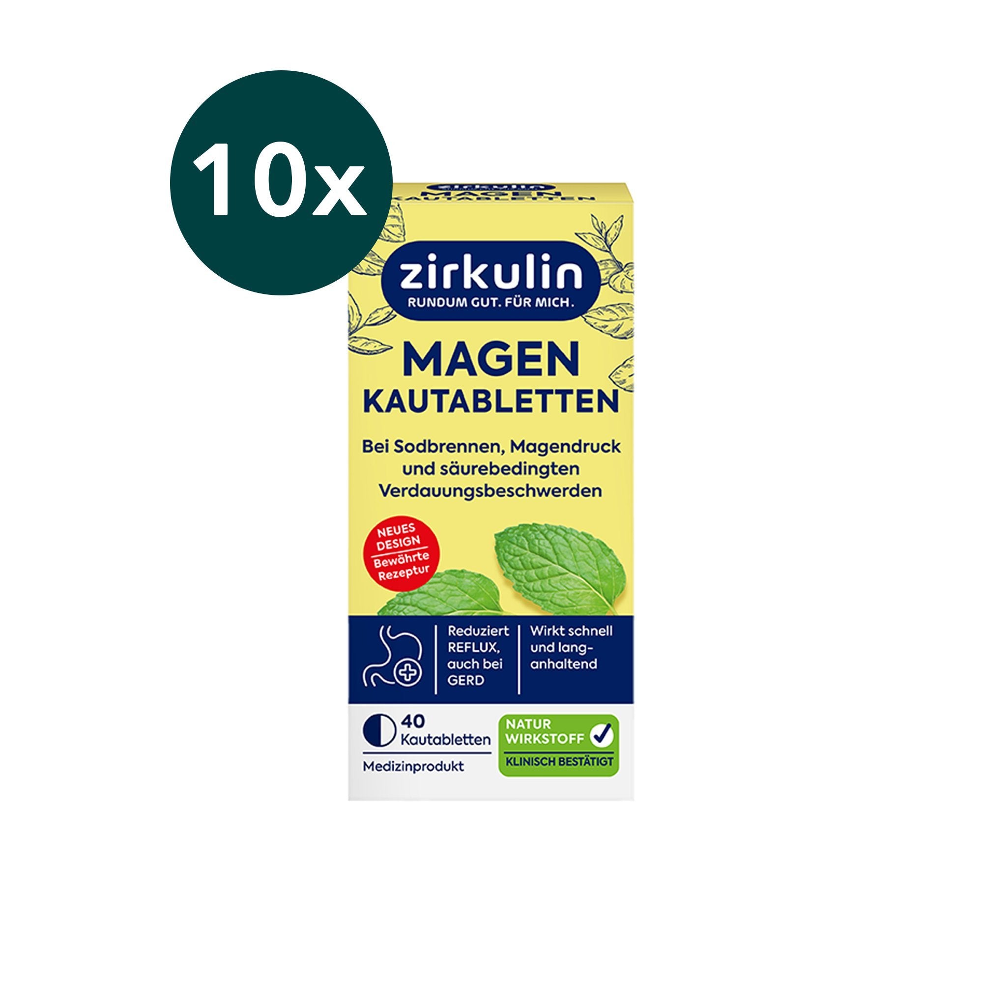 10er Set Zirkulin Magen-Kautabletten