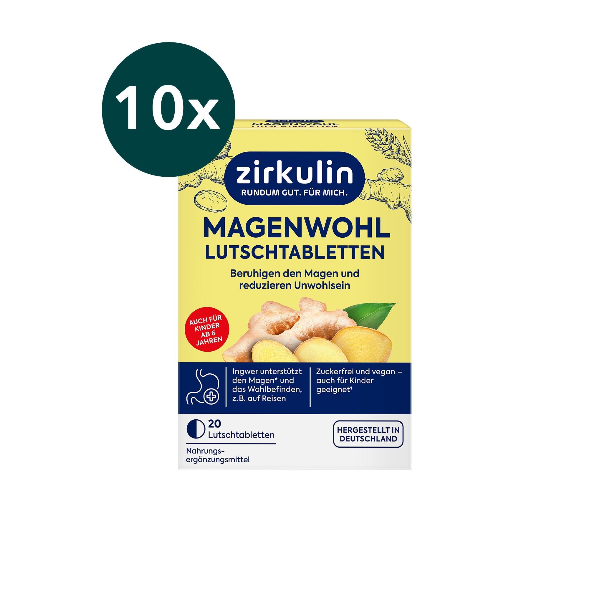 10er Set Zirkulin Magenwohl-Lutschtabletten