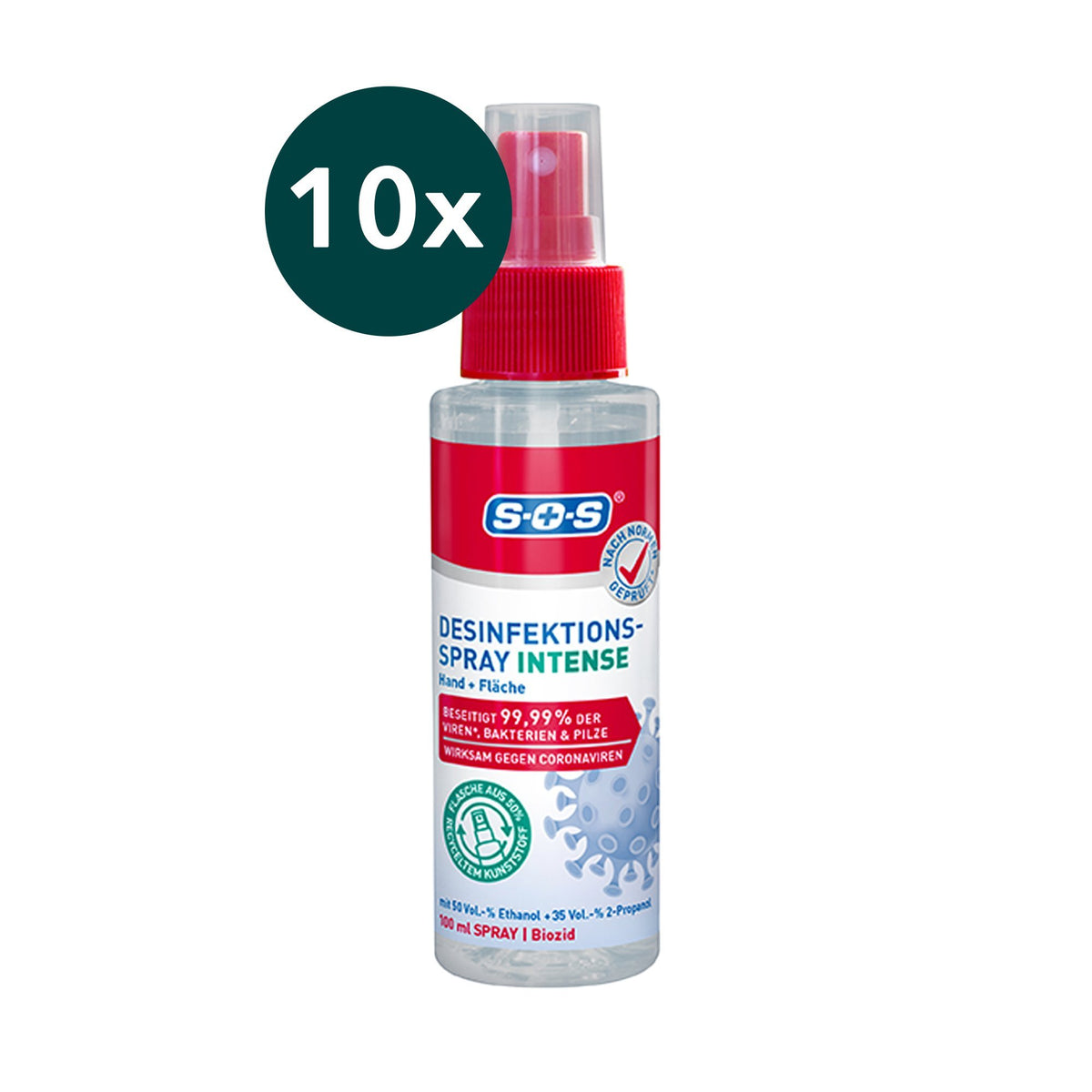 10er Set SOS Desinfektions-Spray INTENSE 100ml