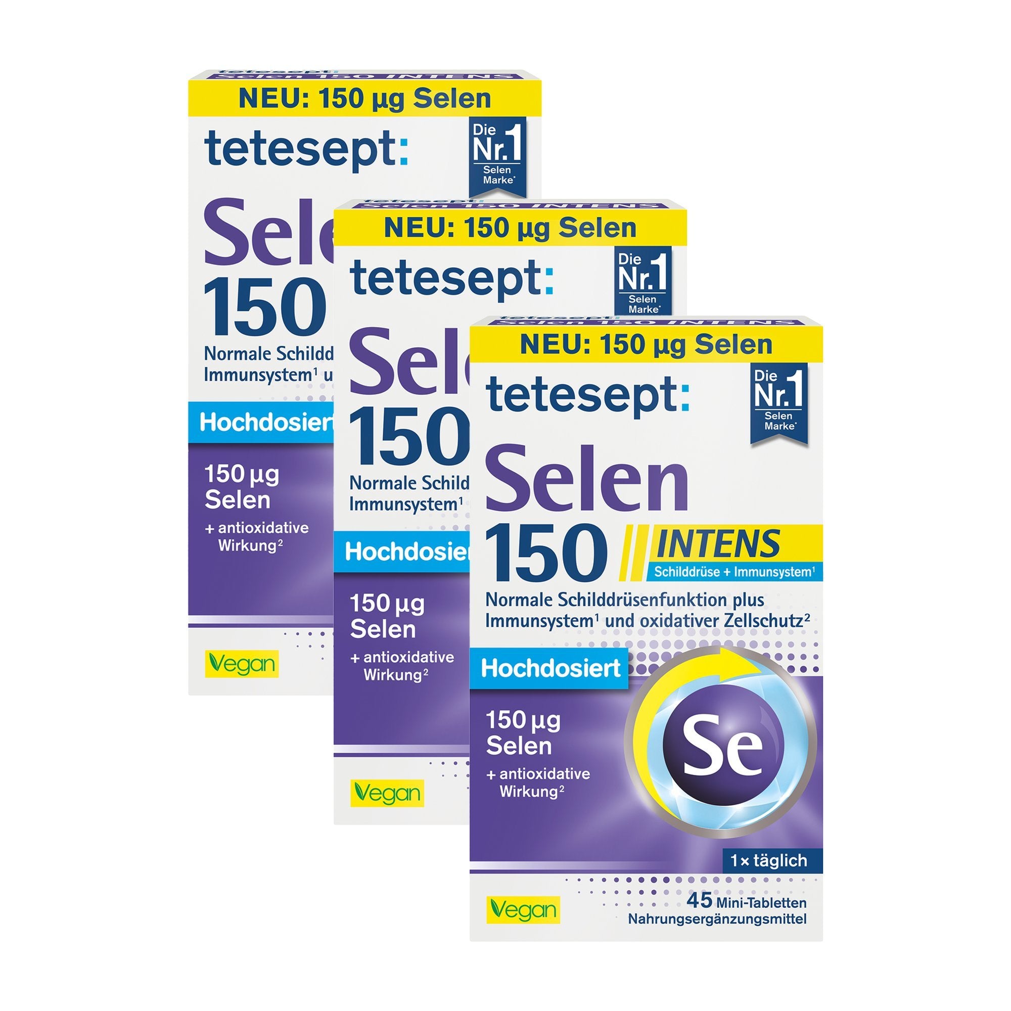 3er Set tetesept Selen 150 Intens