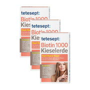 3er Set tetesept Biotin 1000 + Kieselerde