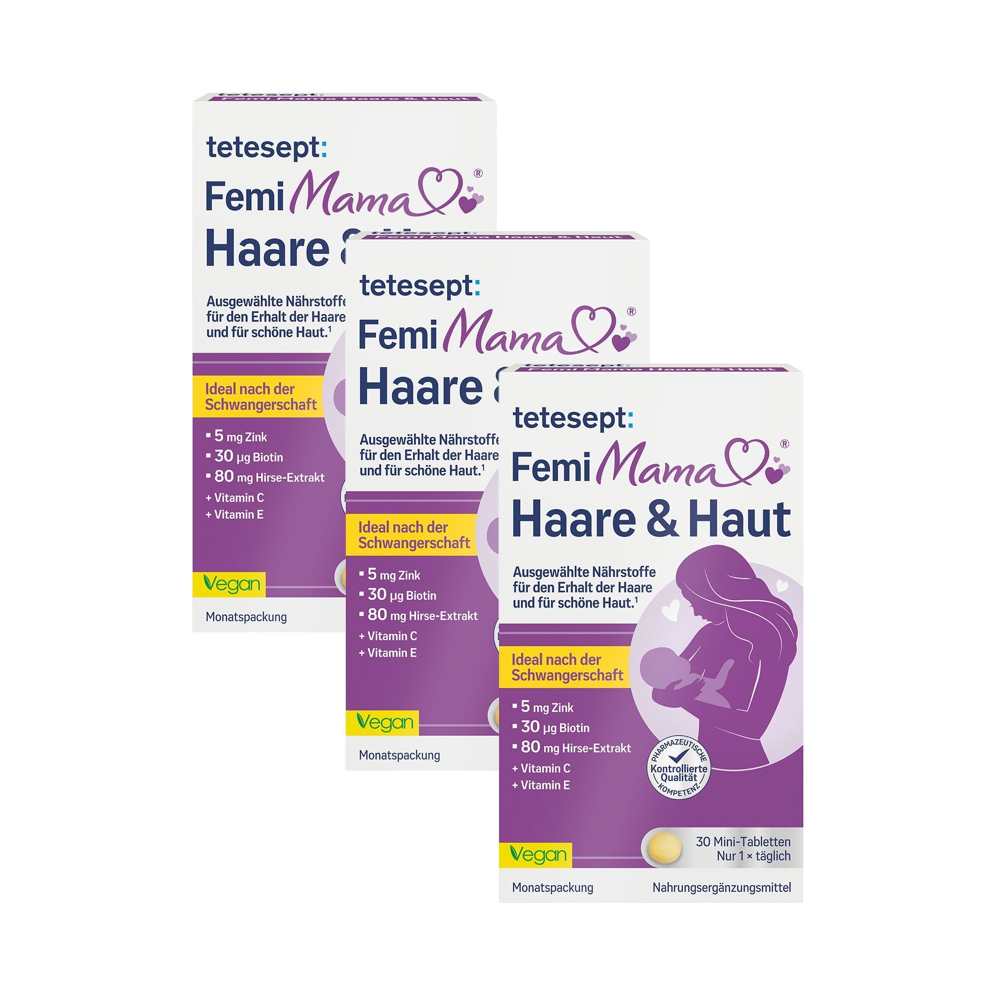 3er Set tetesept Femi Mama Haare & Haut