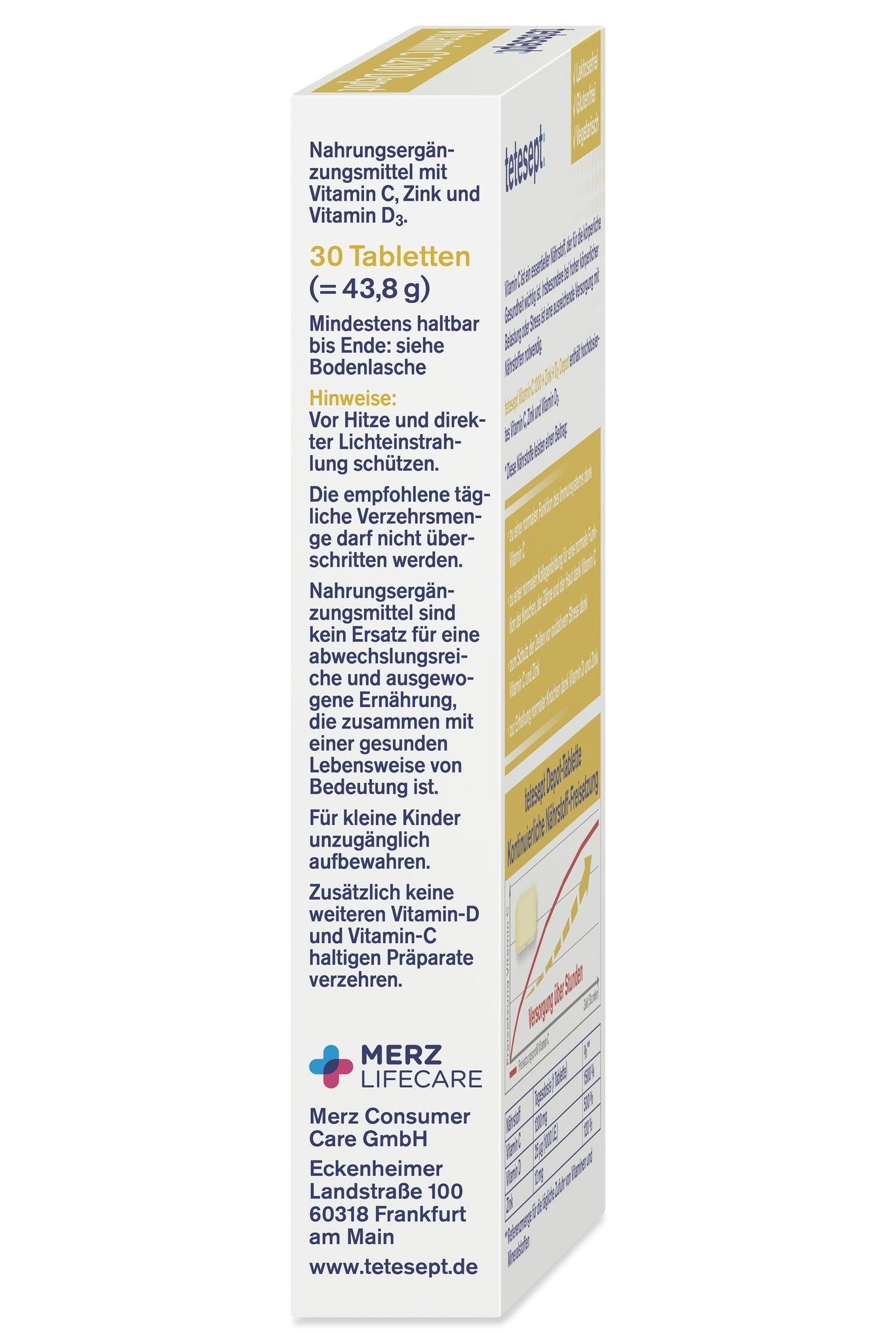 tetesept Vitamin C 1200 Depot (30 StÃ¼ck) 43,8g – Produktbild