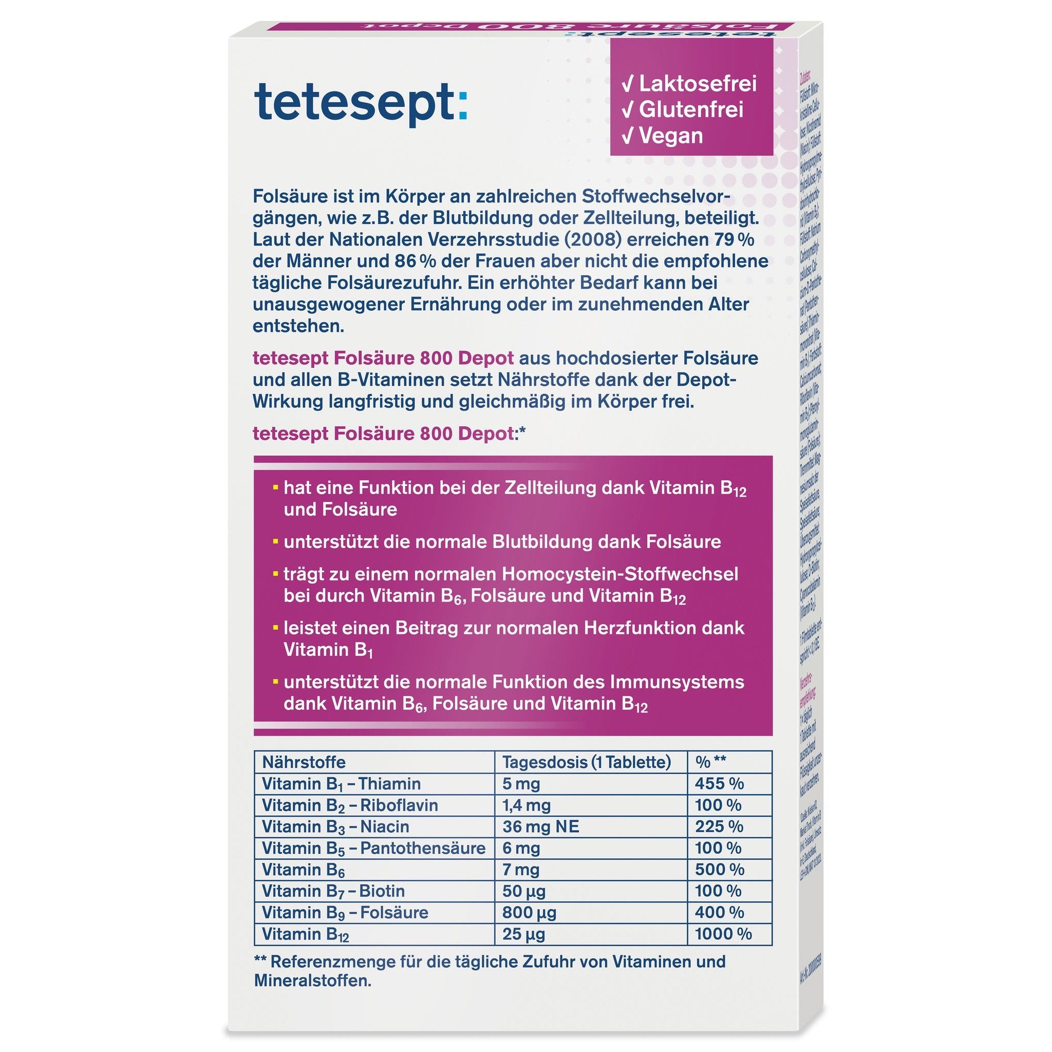 6er Set tetesept Folsäure 800 Depot