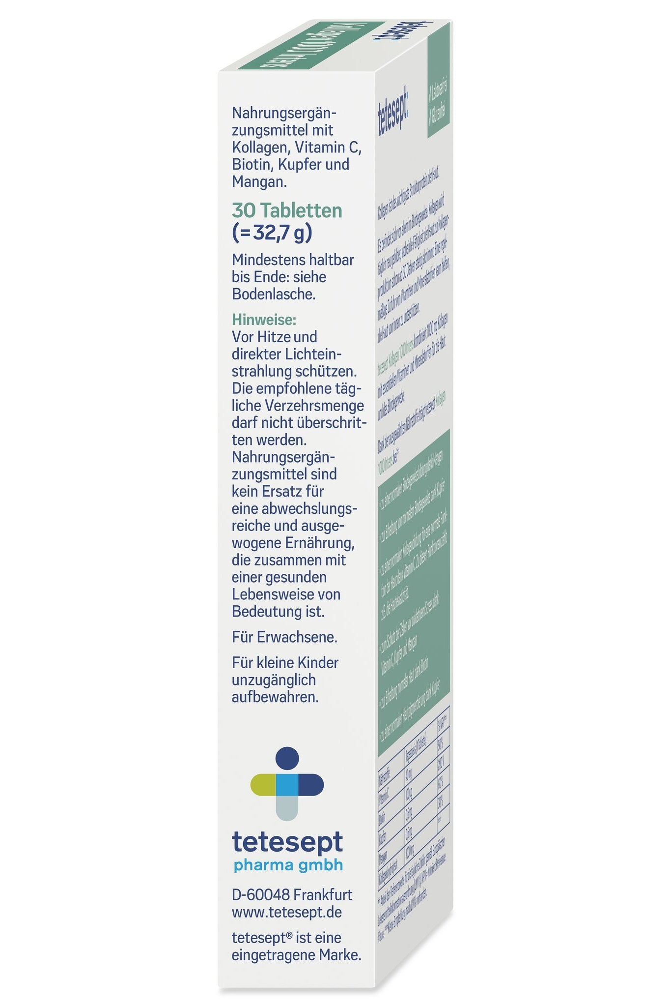 tetesept Kollagen 1000 Intens (30 Stk.) 32,7g – Produktbild