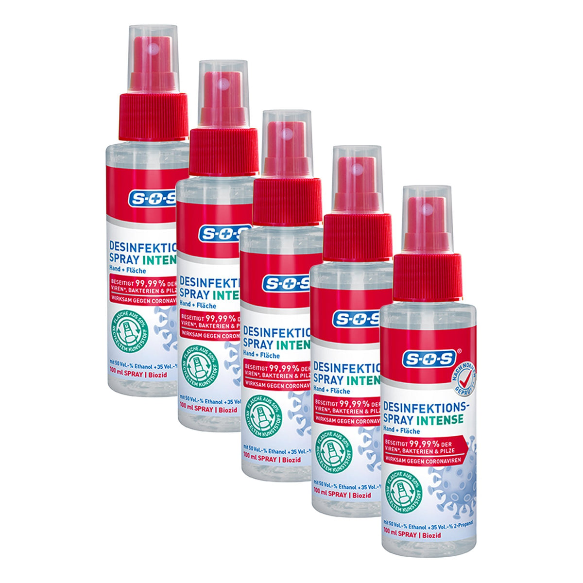 5er Set SOS Desinfektions-Spray INTENSE 100ml