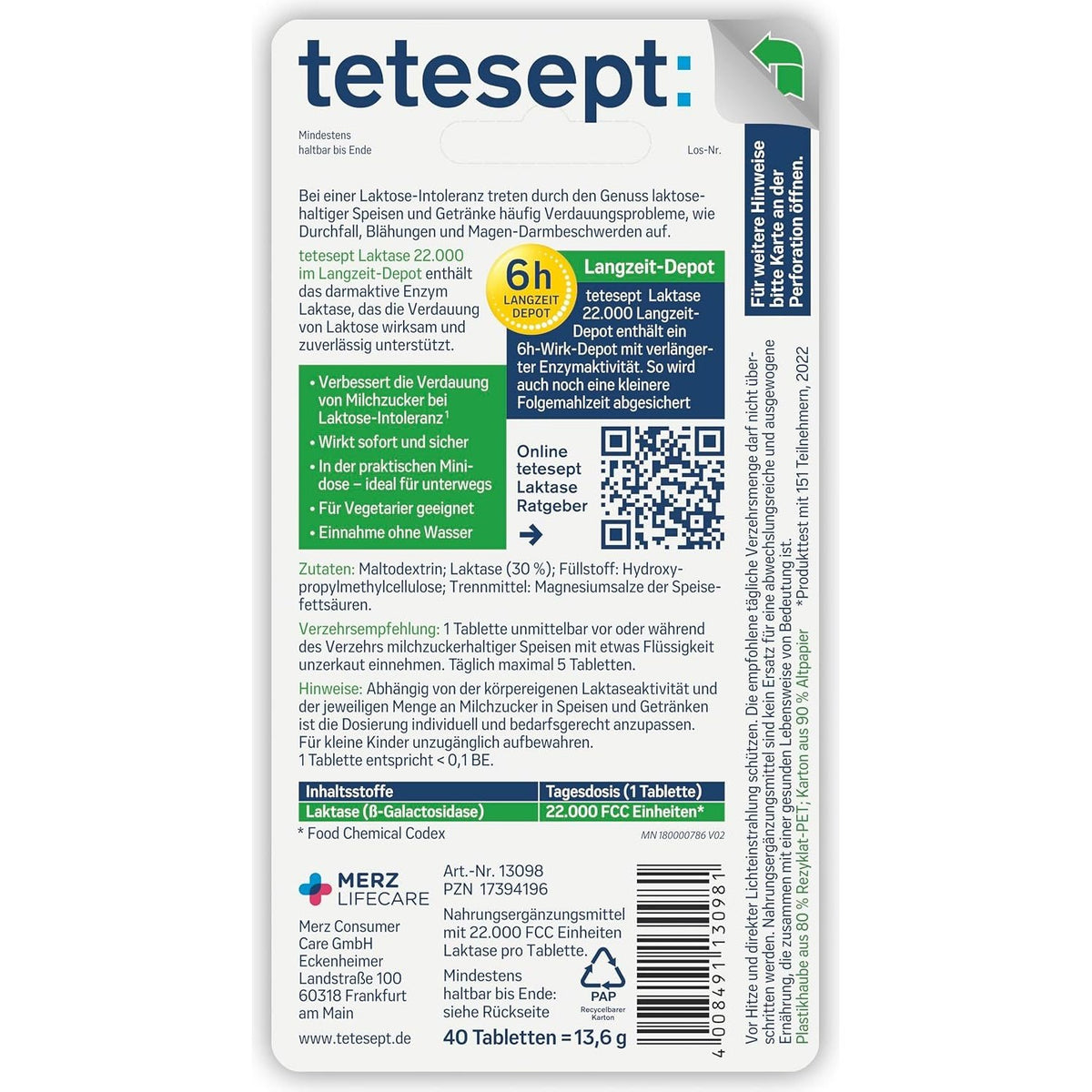tetesept Laktase 22.000
