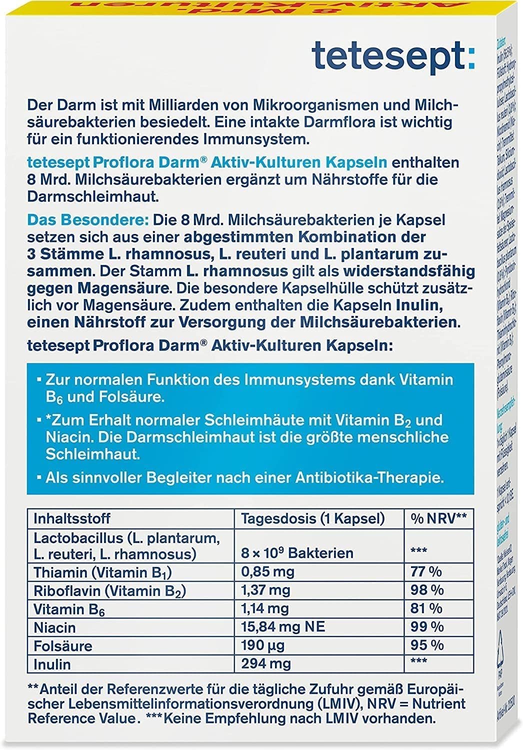 tetesept Proflora Darm Aktiv-Kulturen Kapseln