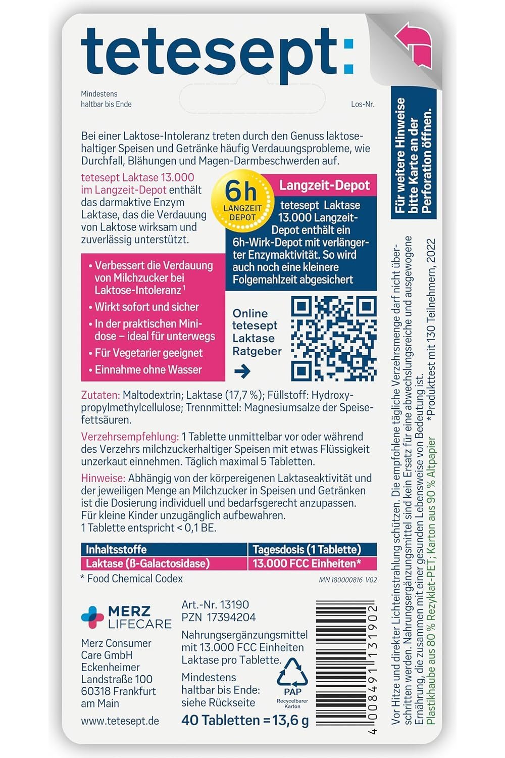 tetesept Laktase 13.000 Langzeit-Depot
