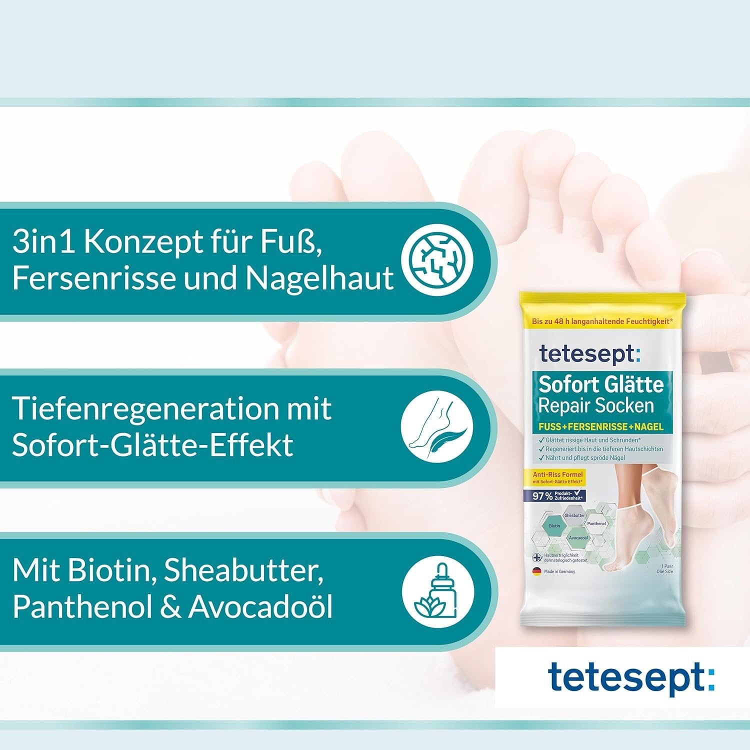 tetesept Sofort-Glätte Repair Socken