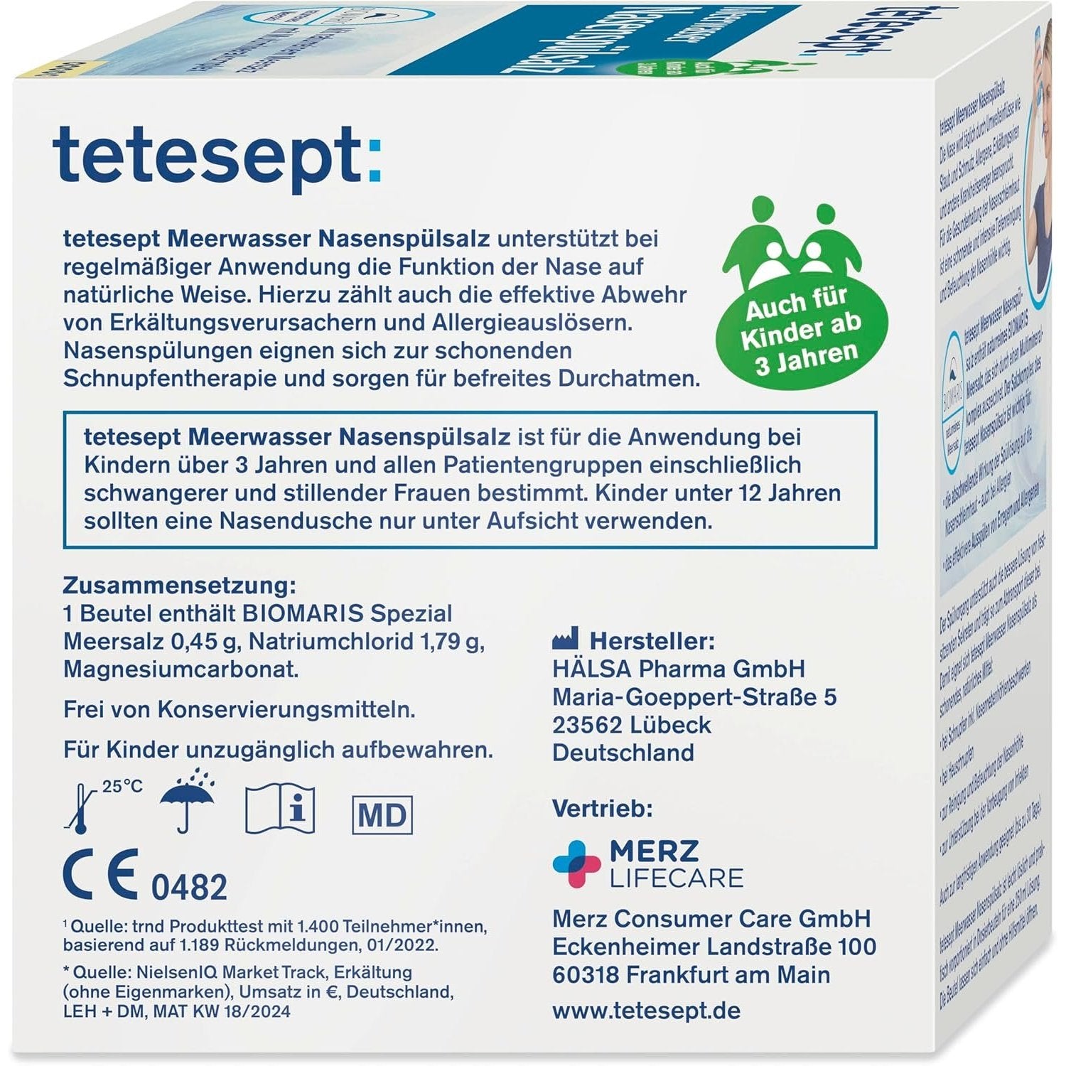 tetesept Meerwasser Nasenspülsalz