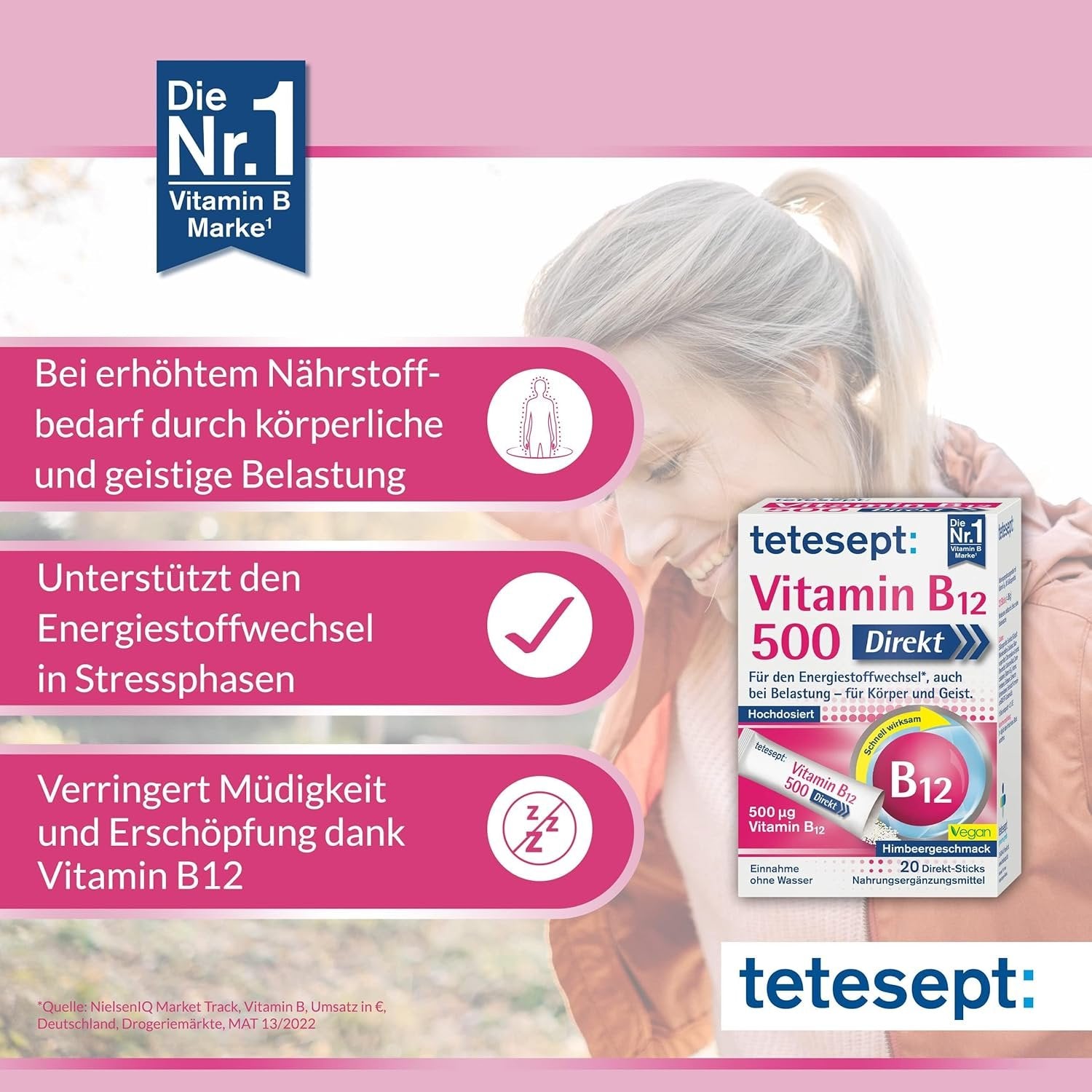 tetesept Vitamin B12 500 Direkt Sticks
