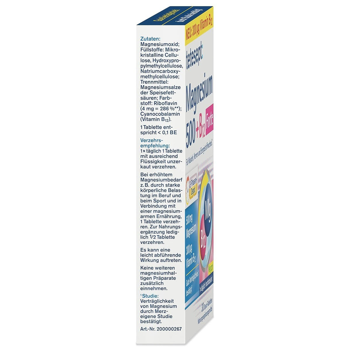 5er Set tetesept Magnesium 500 + B12