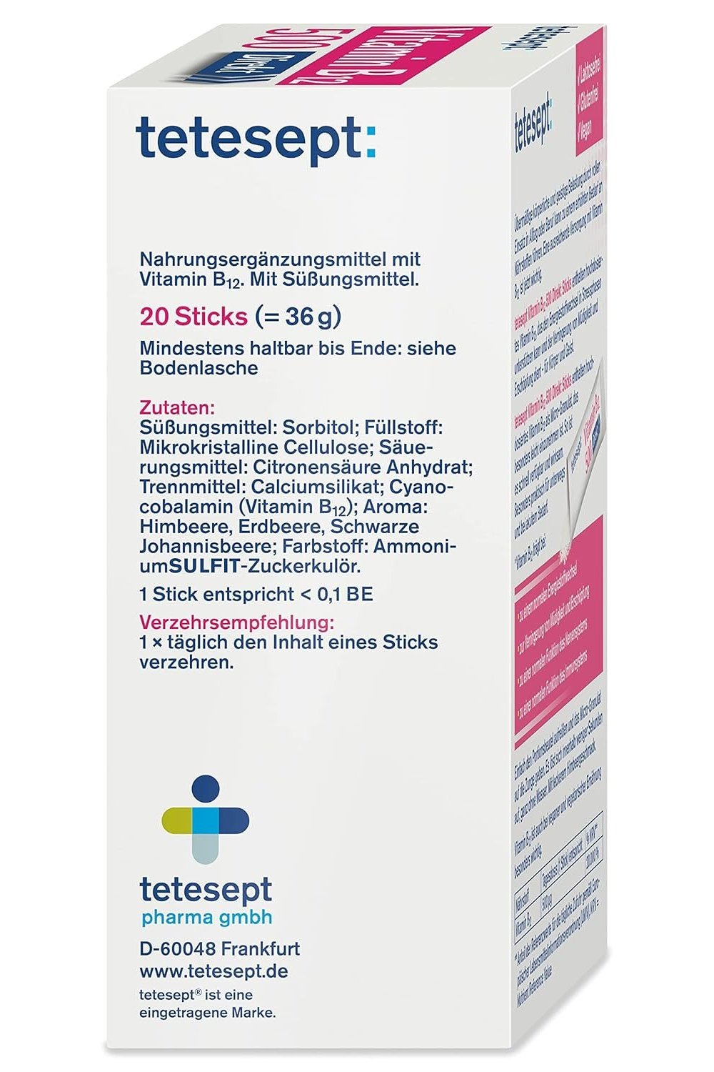 tetesept Vitamin B12 500 Direkt Sticks