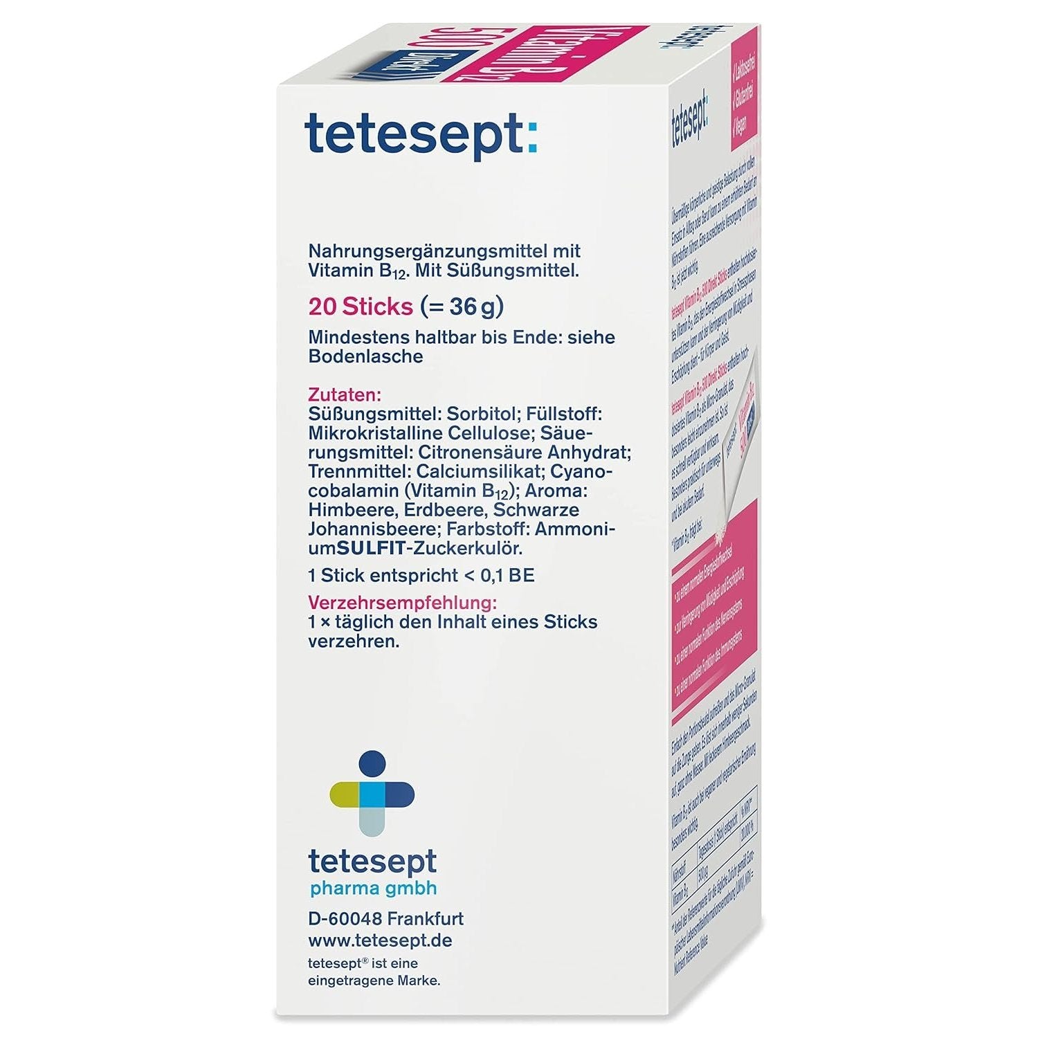 5er Set tetesept Vitamin B12 500 Direkt Sticks