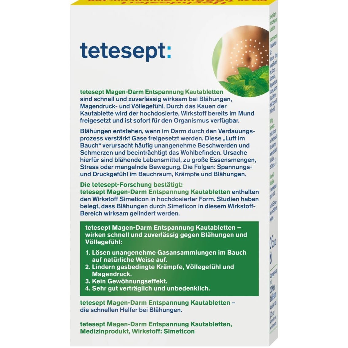5er Set tetesept Magen-Darm Entspannung Kautabletten