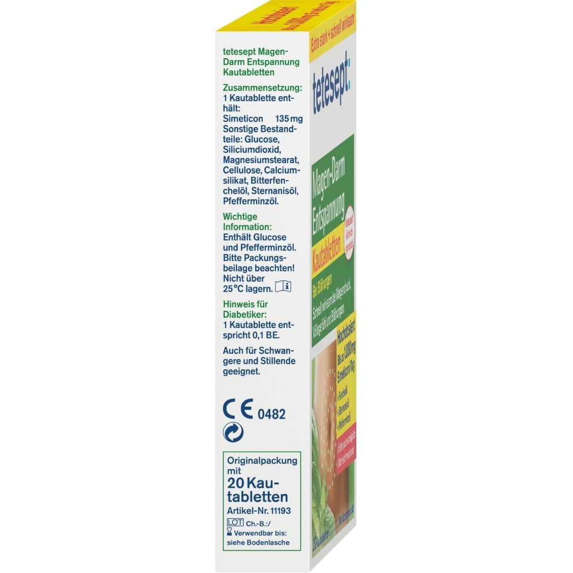 5er Set tetesept Magen-Darm Entspannung Kautabletten